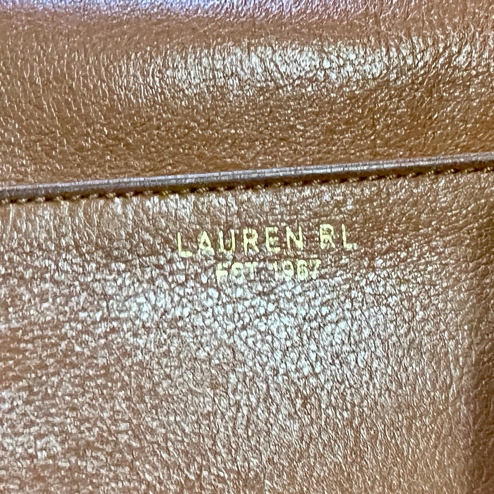 Vintage Ralph Lauren, Lauren RL Chestnut Leather Tote, Europe Sample Development